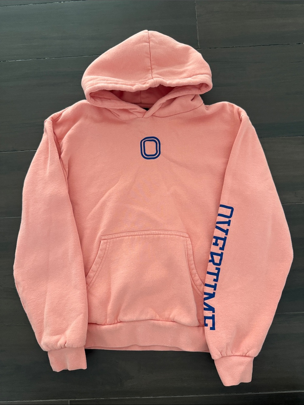 Overtime Kids Classic Hoodie in Peach and Navy